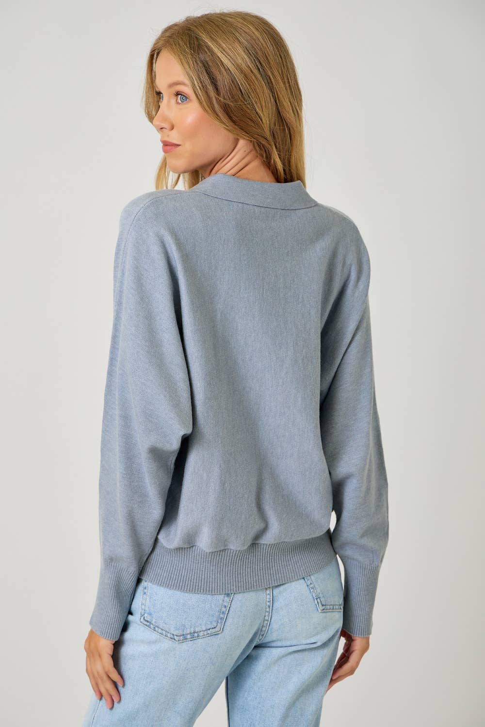 Polo Sweater : Soft Blue