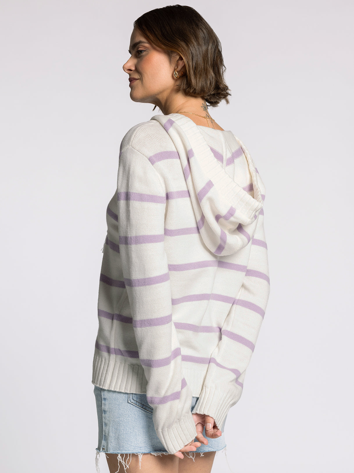 IVORY LAVENDER RYLEE HOODIE