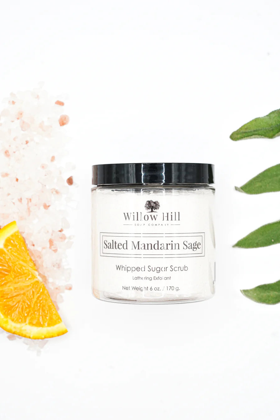 SALTED MANDARIN SAGE WHIPPED SUGAR SCRUB 10OZ