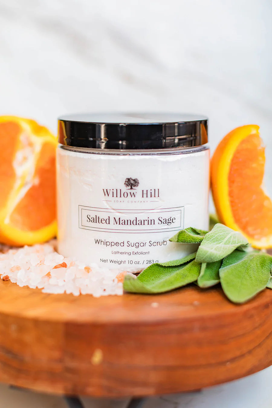SALTED MANDARIN SAGE WHIPPED SUGAR SCRUB 10OZ