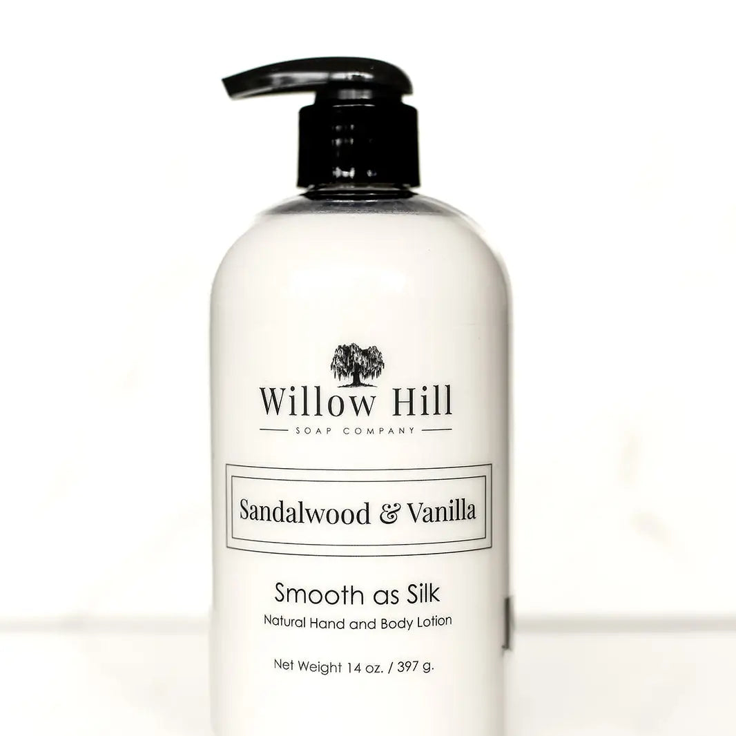 Sandalwood & Vanilla Willow Hill lotion