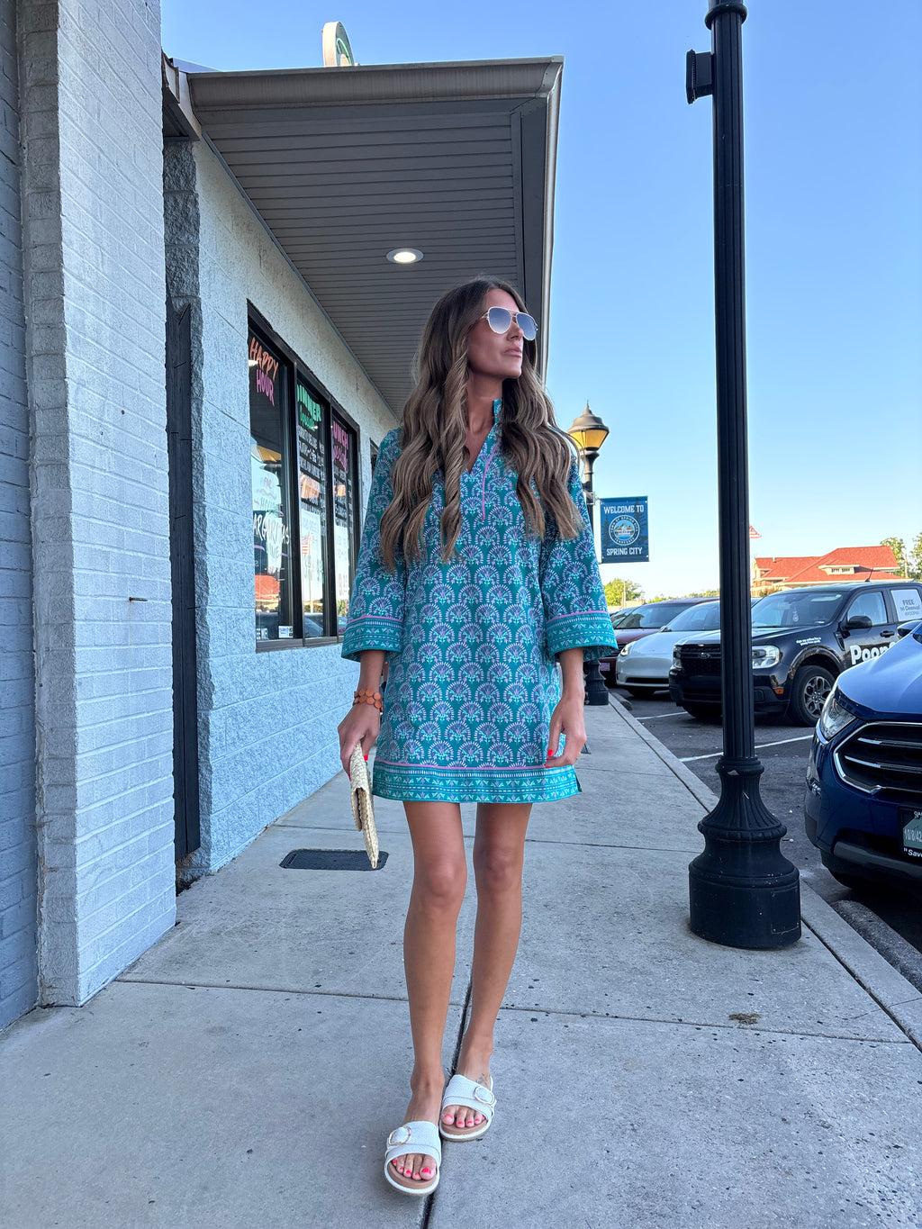 Brenda Dress | Sunshower Flora Ocean