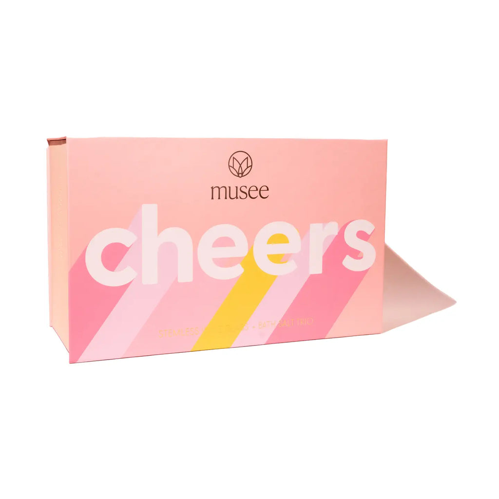 CHEERS WINE GLASS & BATH SALTS SET