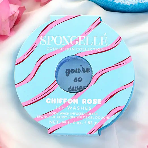 CHIFFON ROSE BODY BUFFER SPONGELLE