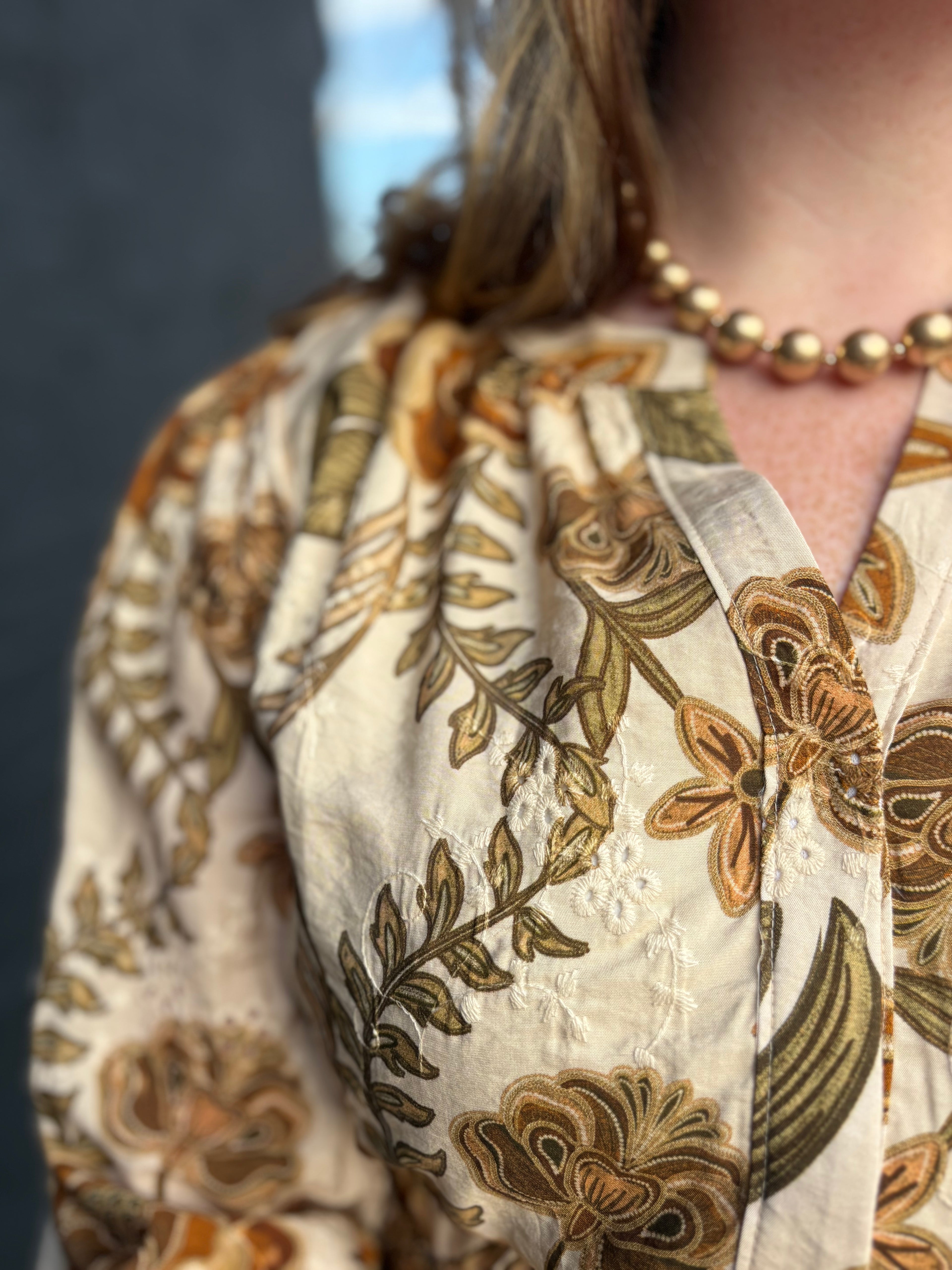 Floral Printed Midi Dress – ODDI – view 2