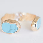 OCEAN GOLD  BLUE STONE CUFF
