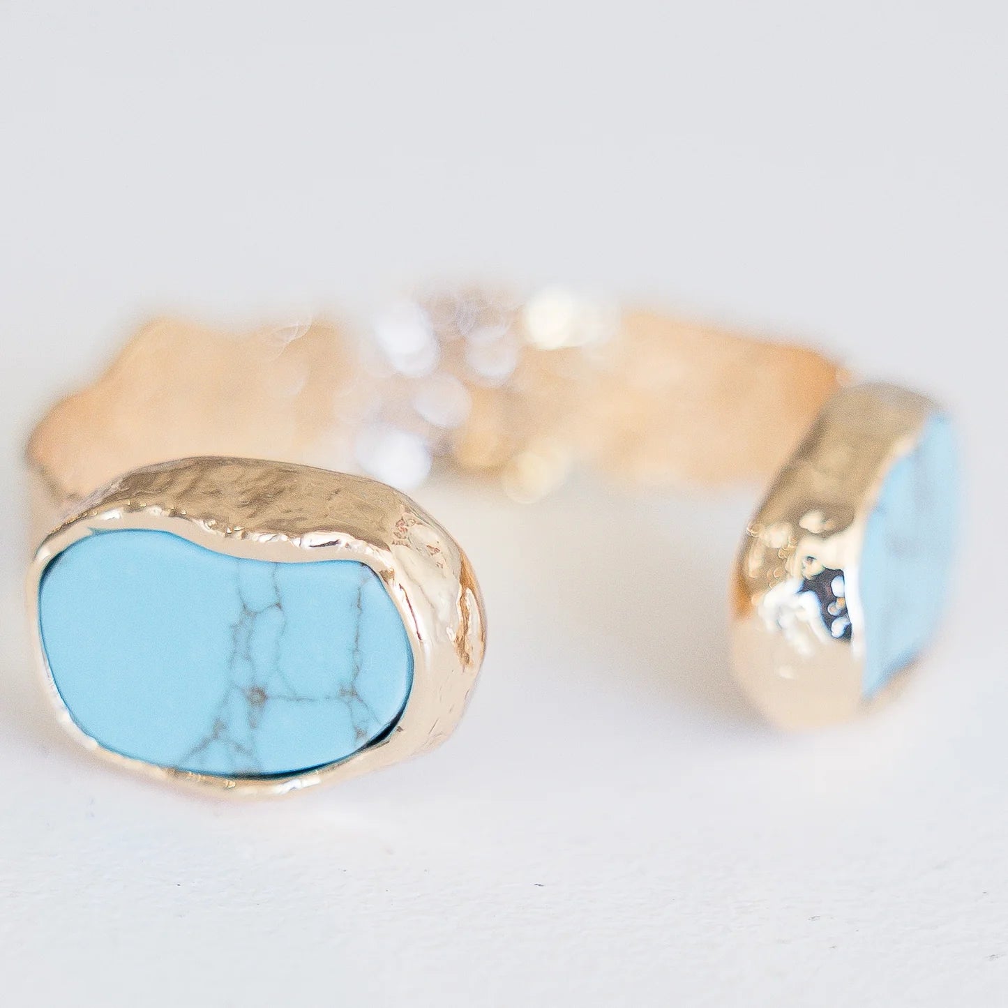 OCEAN GOLD  BLUE STONE CUFF