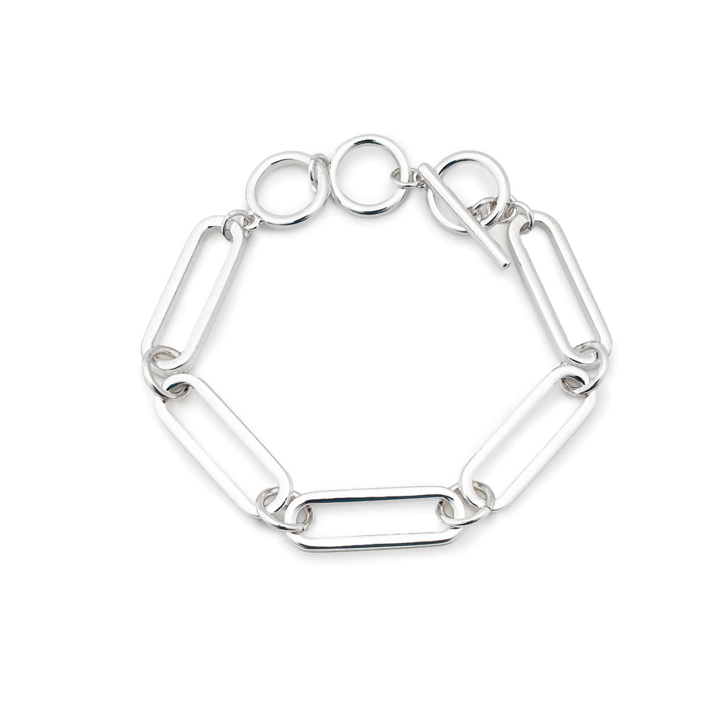 PATSY SILVER PAPERCLIP BRACELET