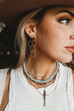 MACLAIN GEOMETRIC CHANDELIER EARRING