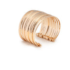 BONNIE CHUNKY STACK HAMMERED GOLD BRACELET