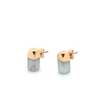 REED AQUAMARINE W/GOLD ACCENT EARRING