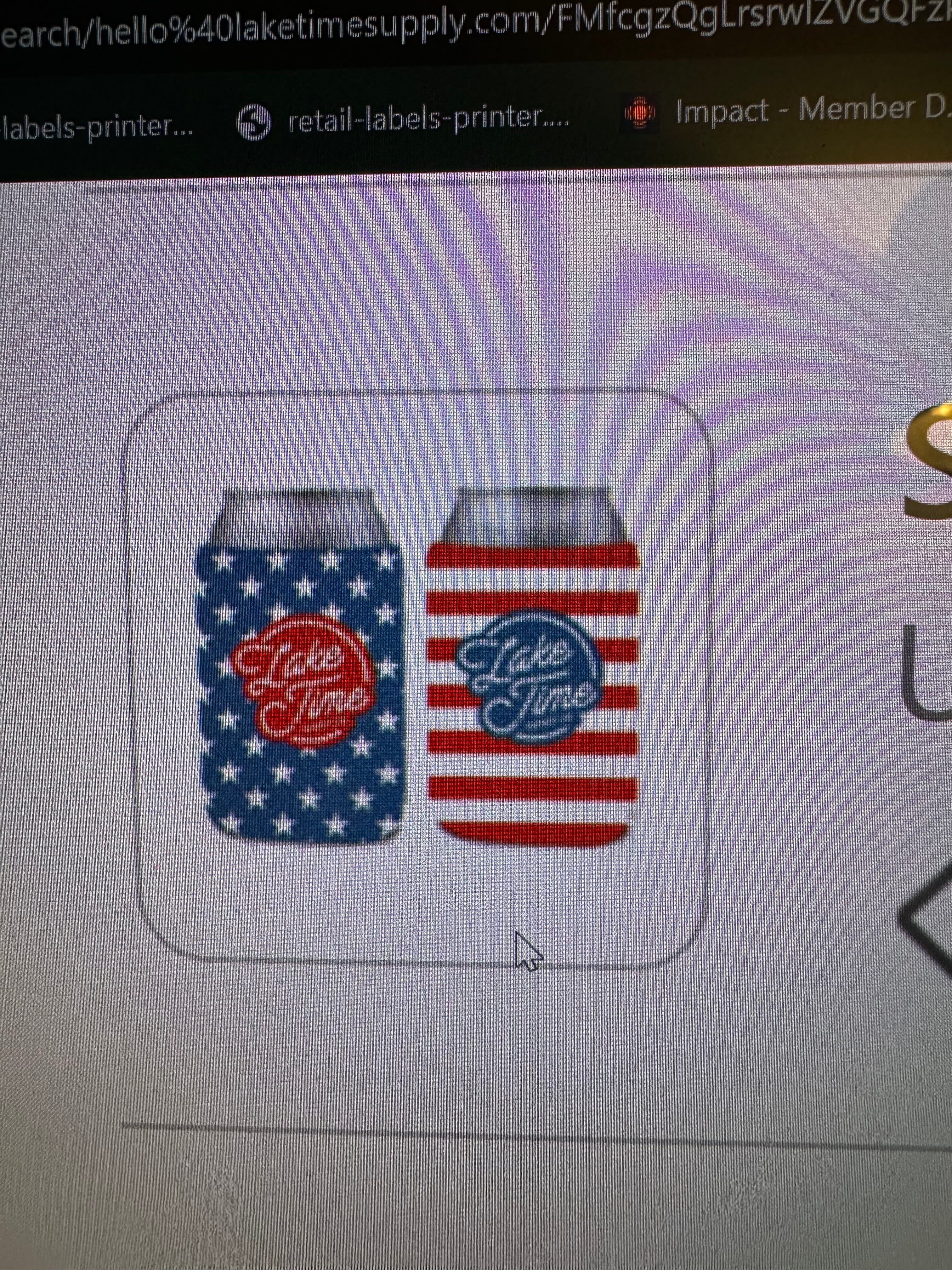 USA Stars & Stripes Short Neoprene Coozie