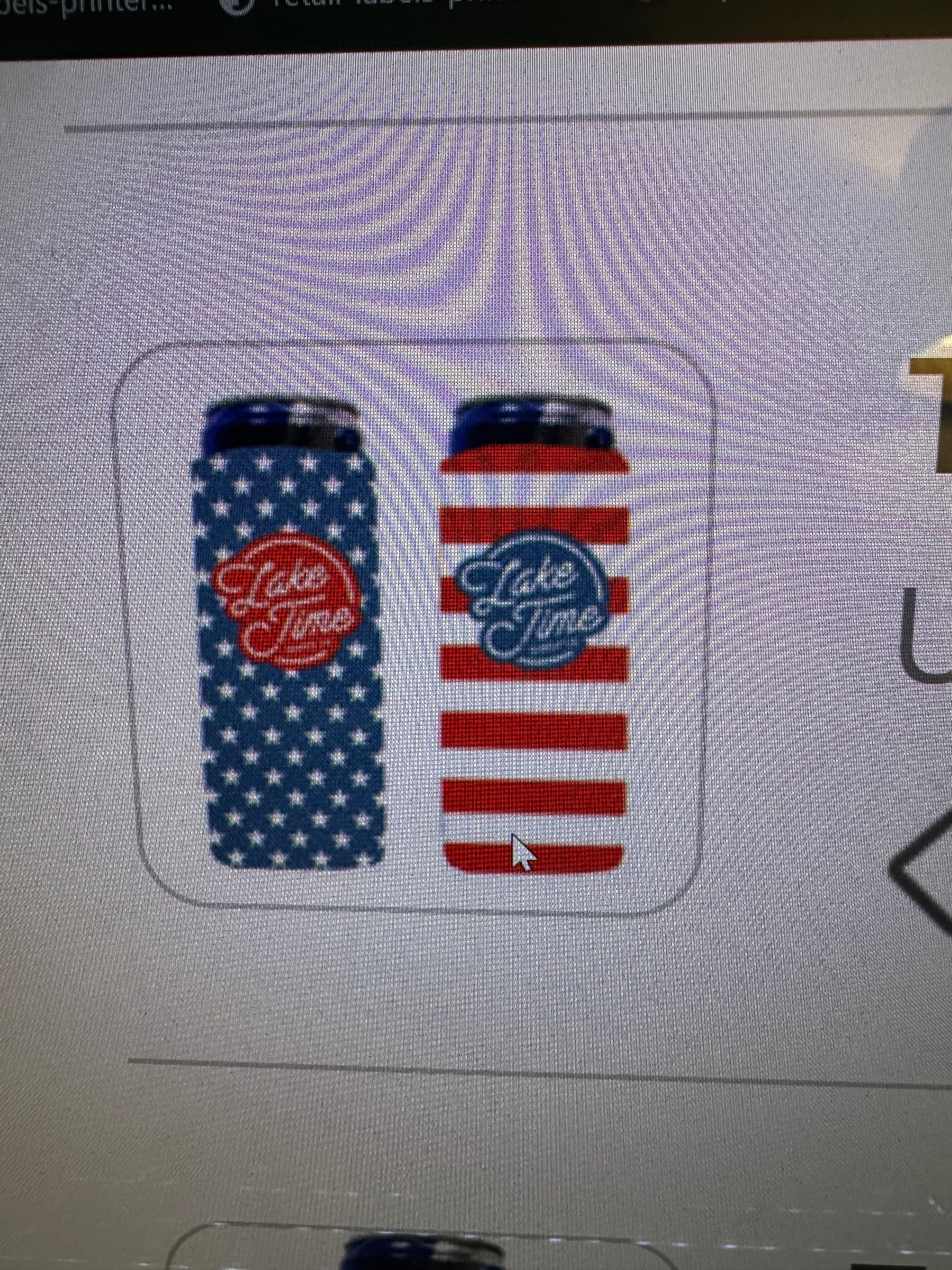 USA Stars & Stripes Tall Neoprene Coozie