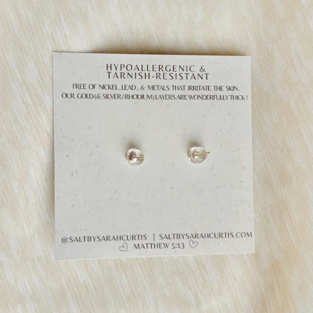 STAR & MOON STUDS/ GOLD