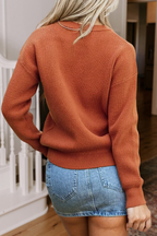 Hello Pumpkin Letter Graphic Sweater