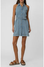 Eileen Halter Denim Dress