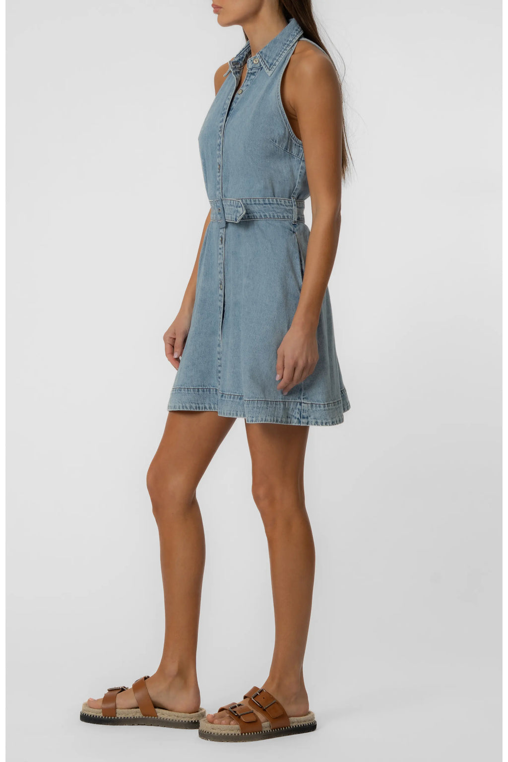 Eileen Halter Denim Dress