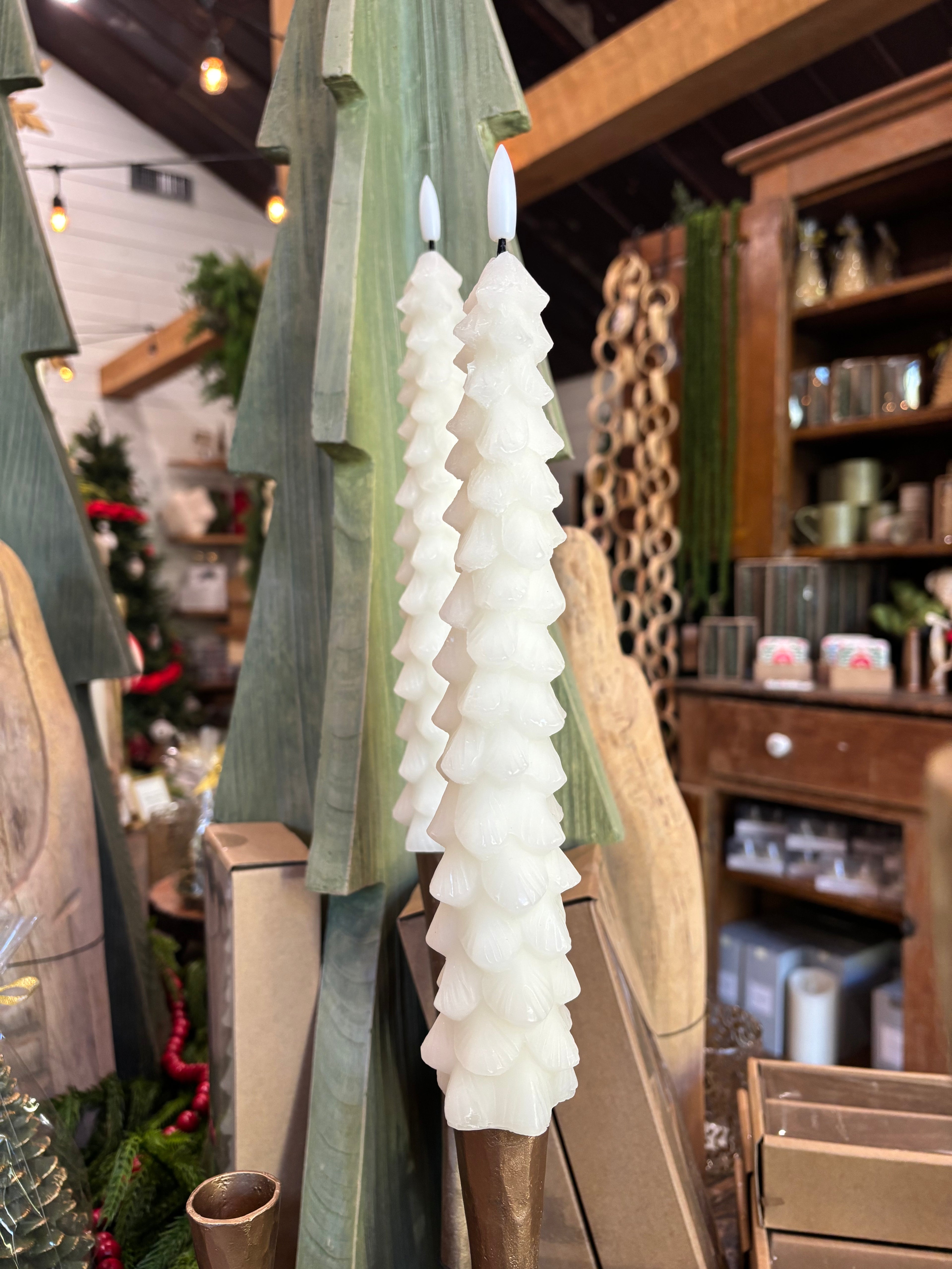 10.5" IVORY TREE TAPER CANDLES
