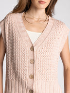 WASHED SAND CORAL SHERWOOD SWEATER TANK