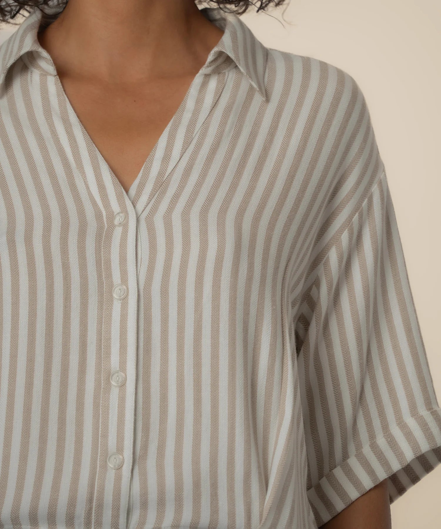KUT TAN STRIPED TOP