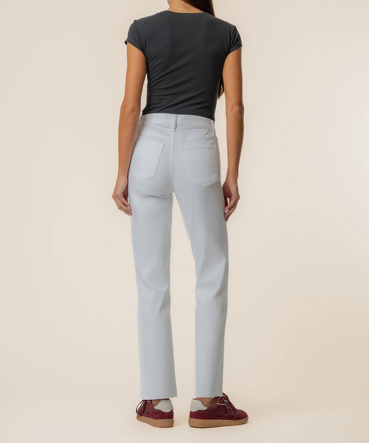 Optic White Avery Easy Straight Leg Jean