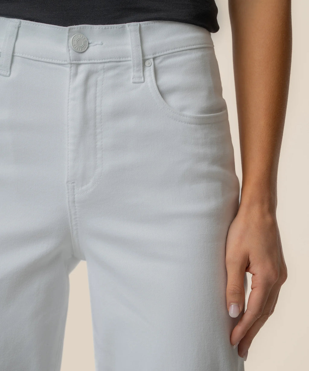 Optic White Avery Easy Straight Leg Jean