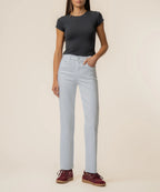 Optic White Avery Easy Straight Leg Jean
