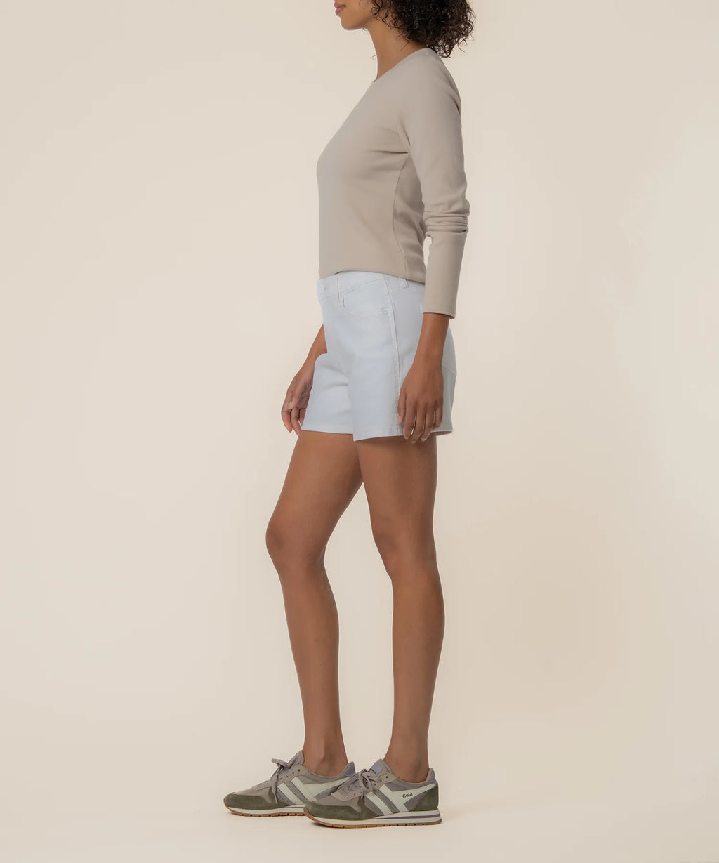 JANE HR SHORT OPTIC WHITE LONGER INSEAM