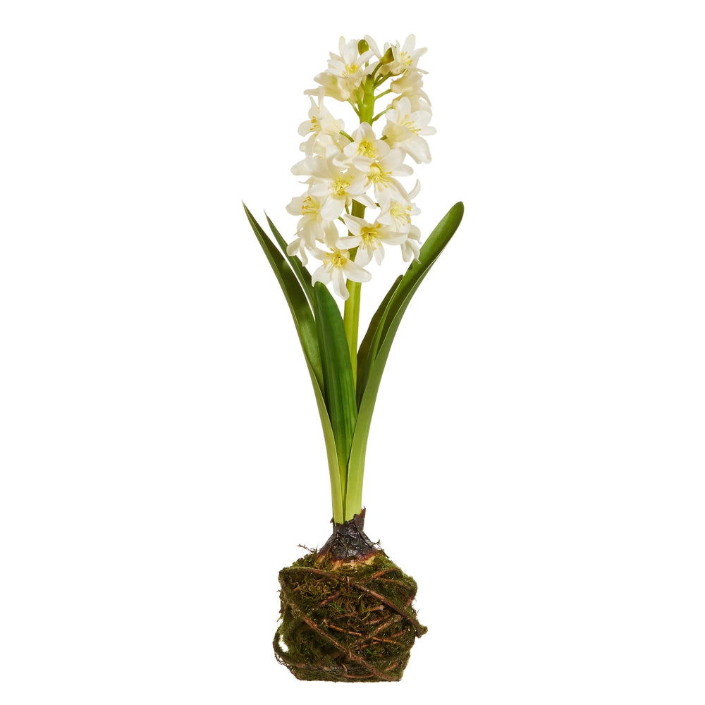 15” WHITE HYACINTH DROP IN