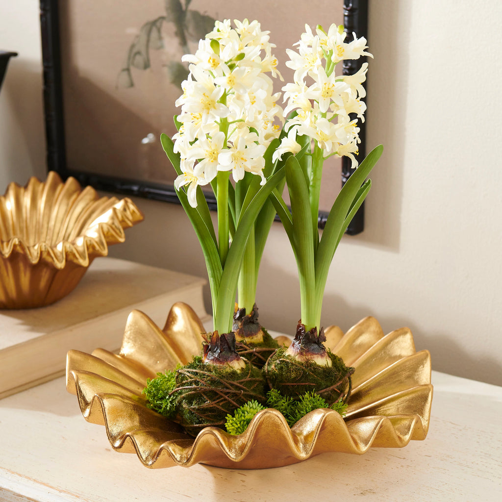 15” WHITE HYACINTH DROP IN