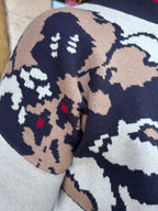 OATMEAL FLORAL SWEATER