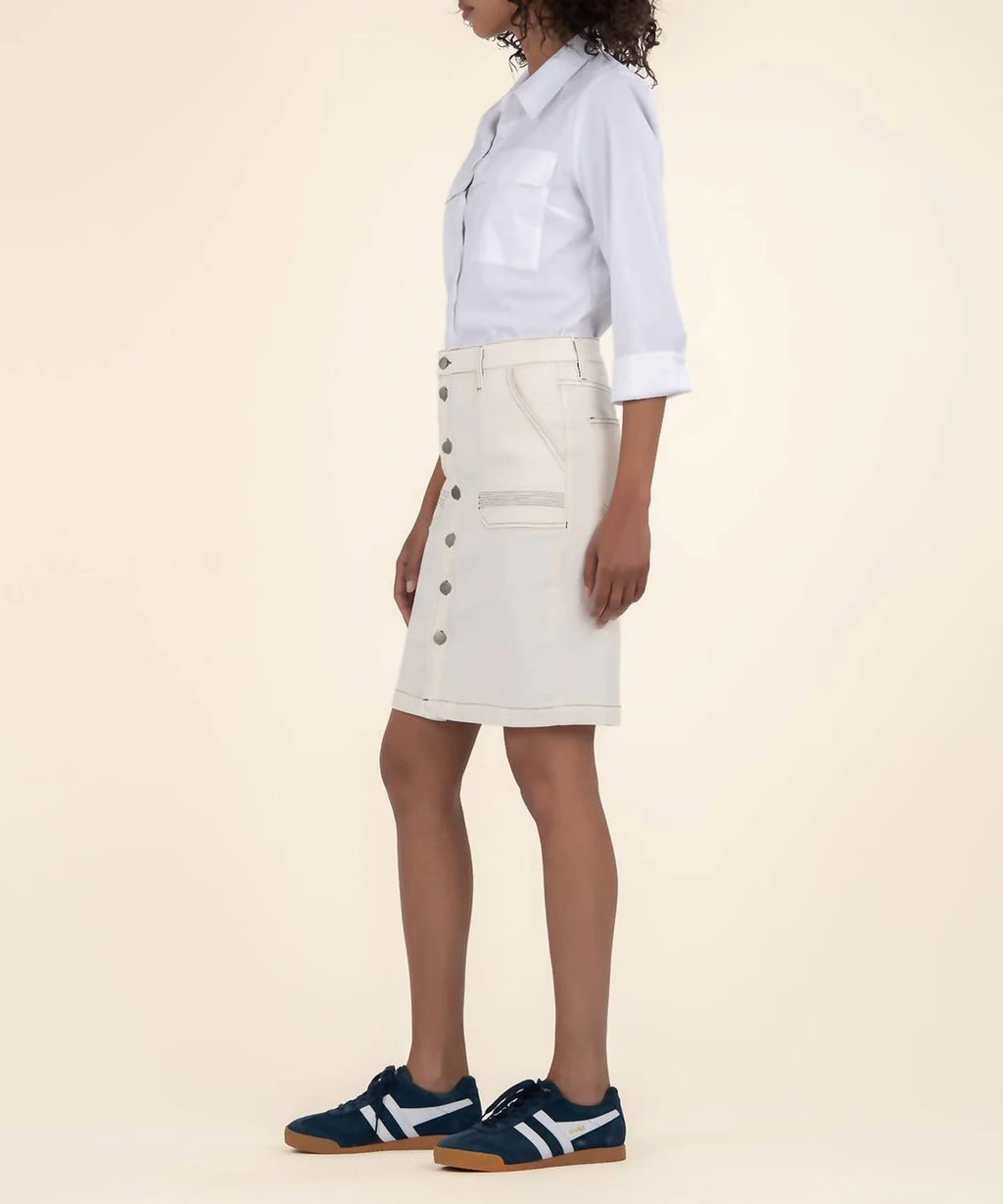 KUT CREAM ISLA PENCIL SKIRT
