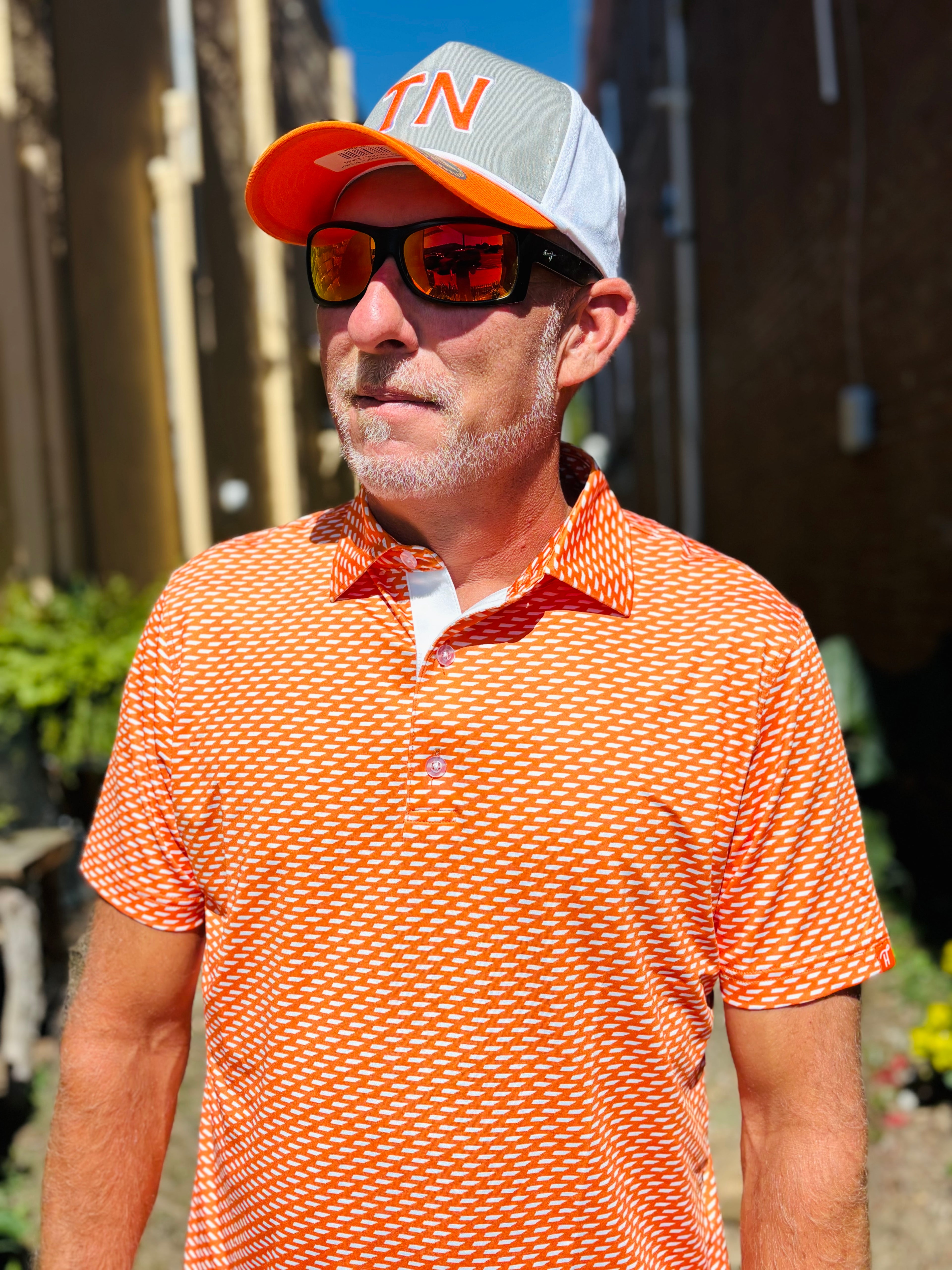 Knoxville Orange and White State Performance Polo