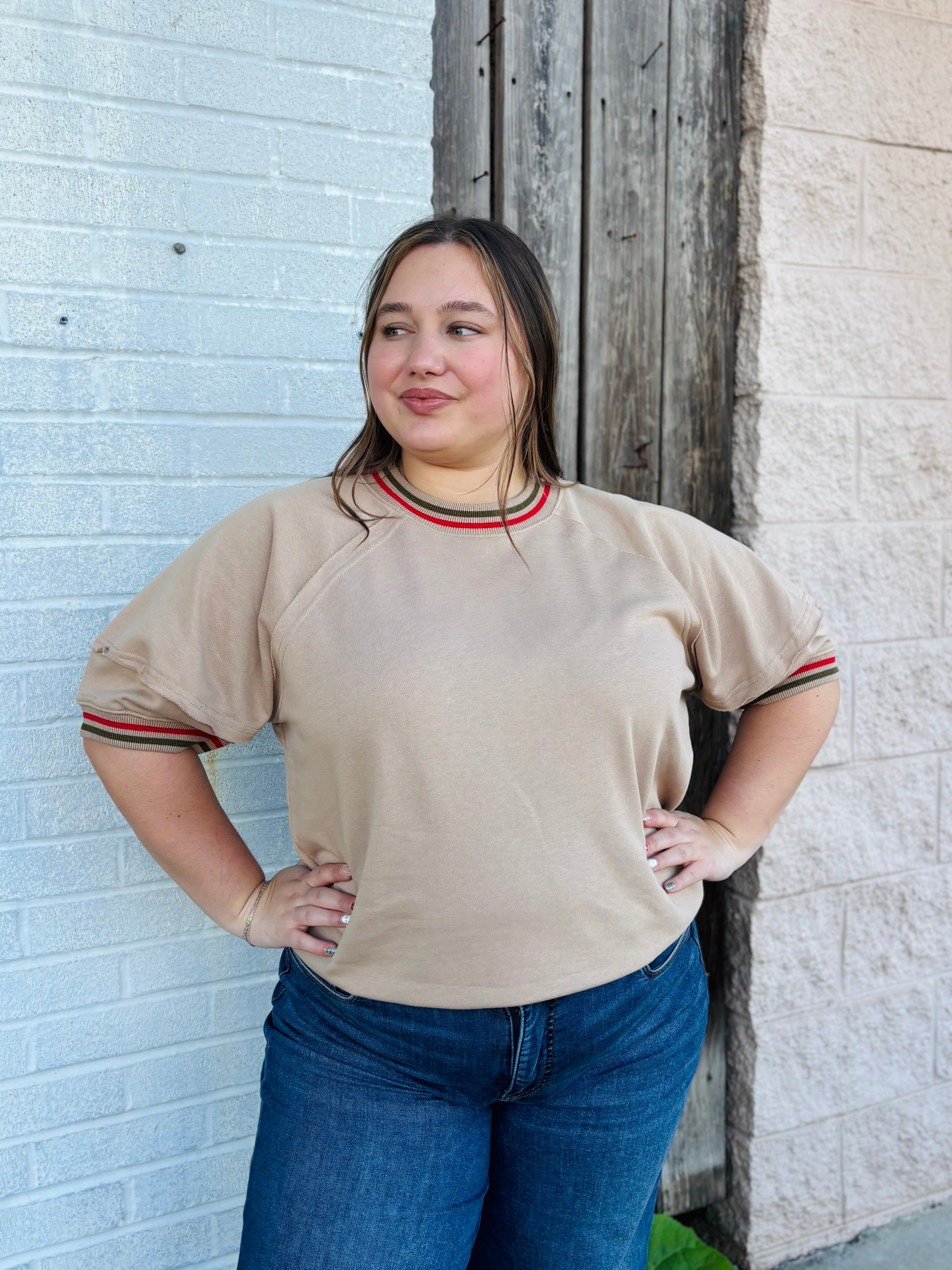 Raglan Sleeve Pullover Top