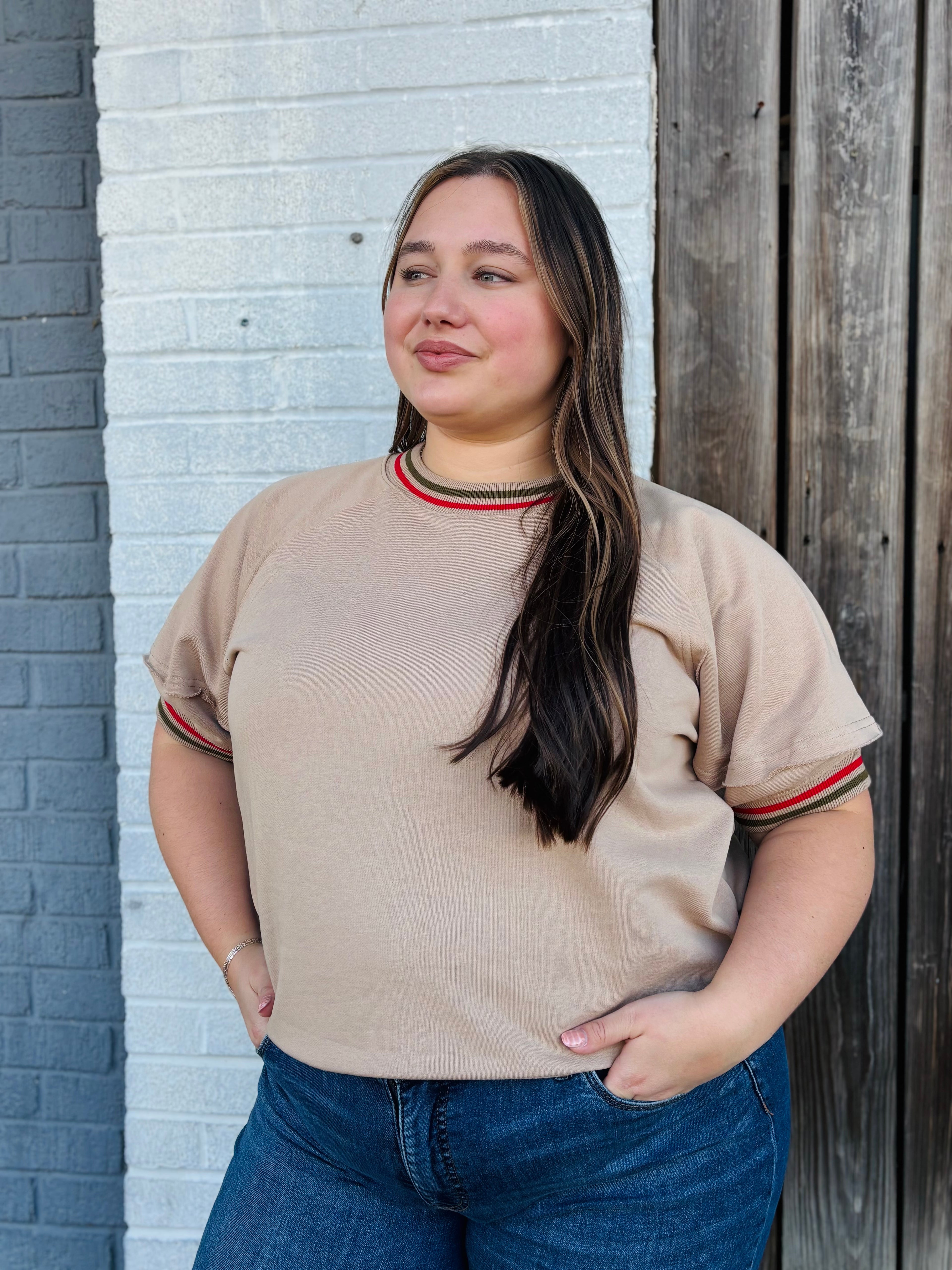 Raglan Sleeve Pullover Top