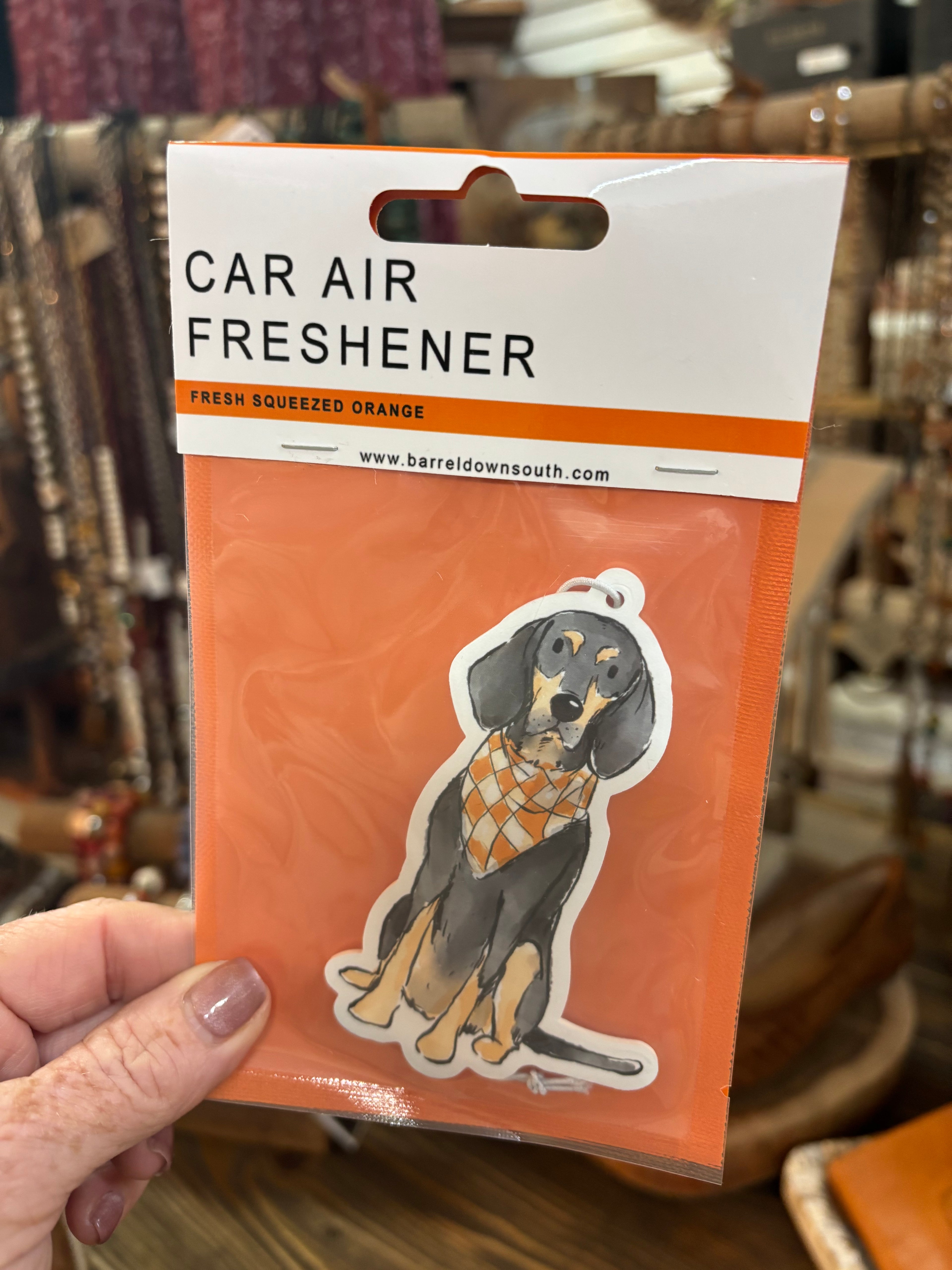 Sitting Bluetick Coonhound Dog Tennessee Air Freshener