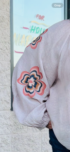 Plus Loose-fit Blouse: Mauve