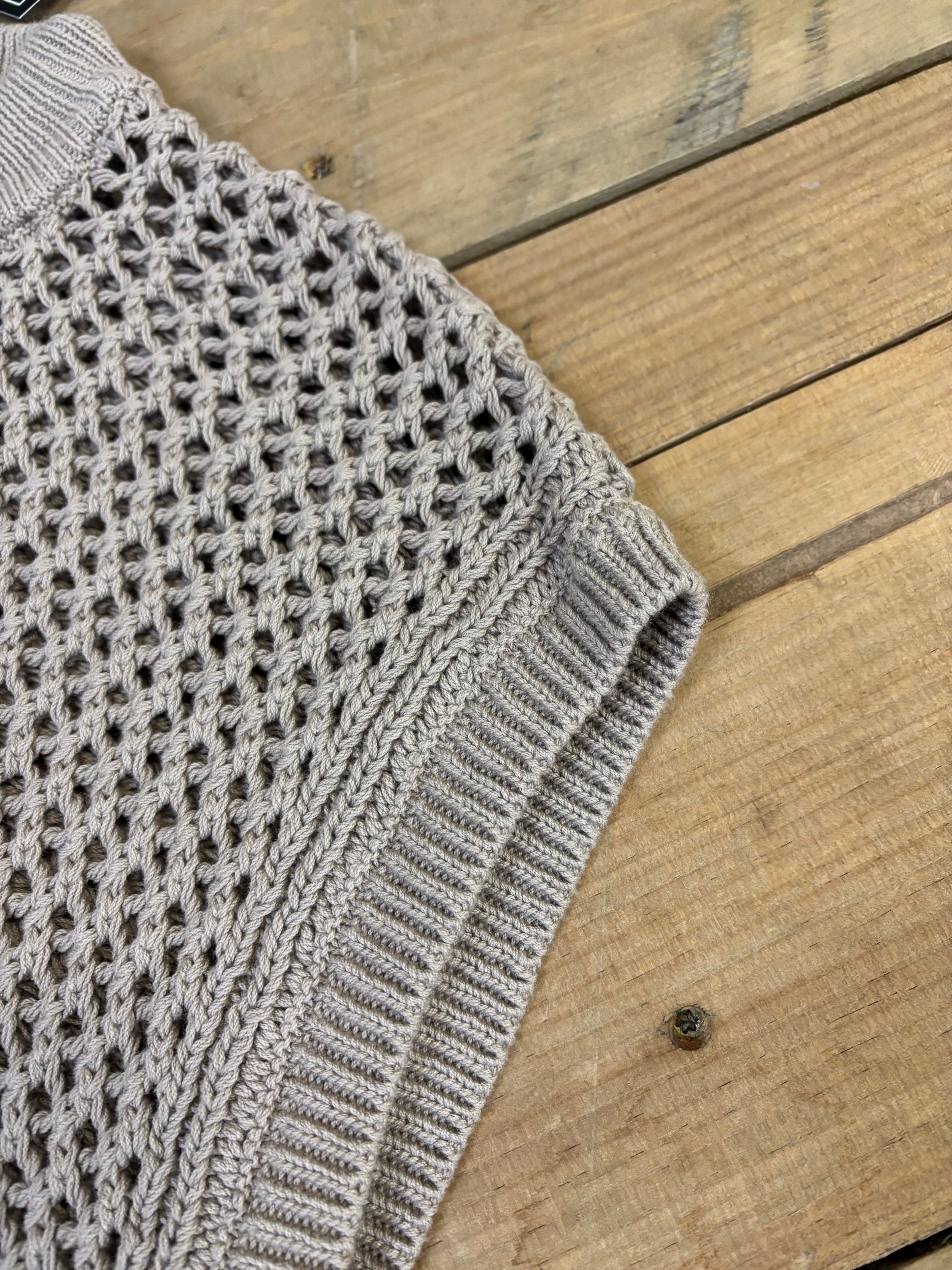 CREAM CROCHET KNITTED TOP