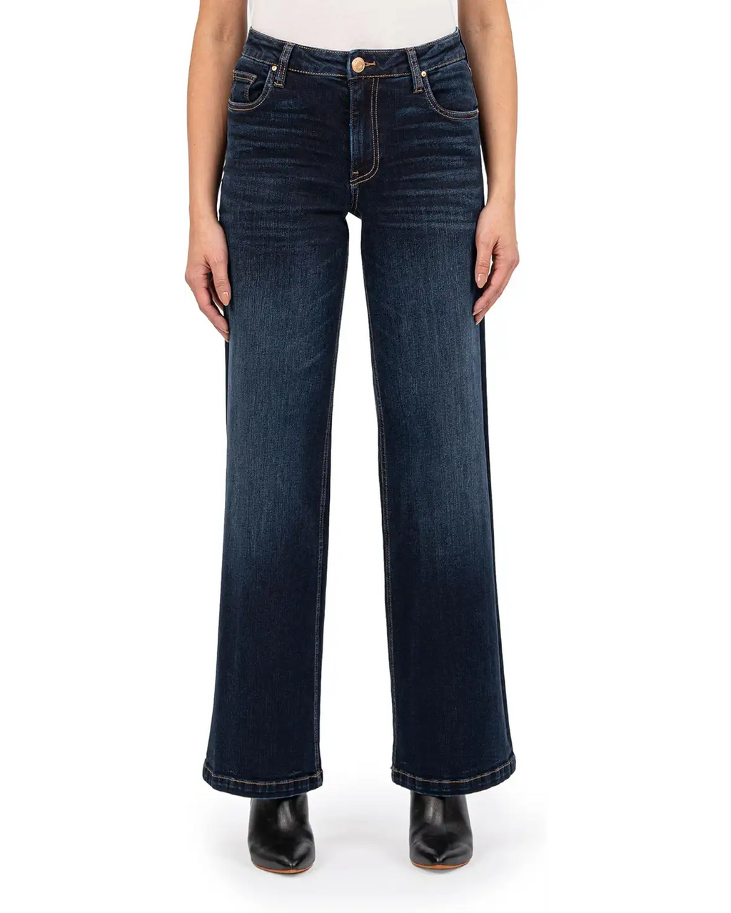 KUT FORTITUDE W/EURO HR JEAN WIDE LEG