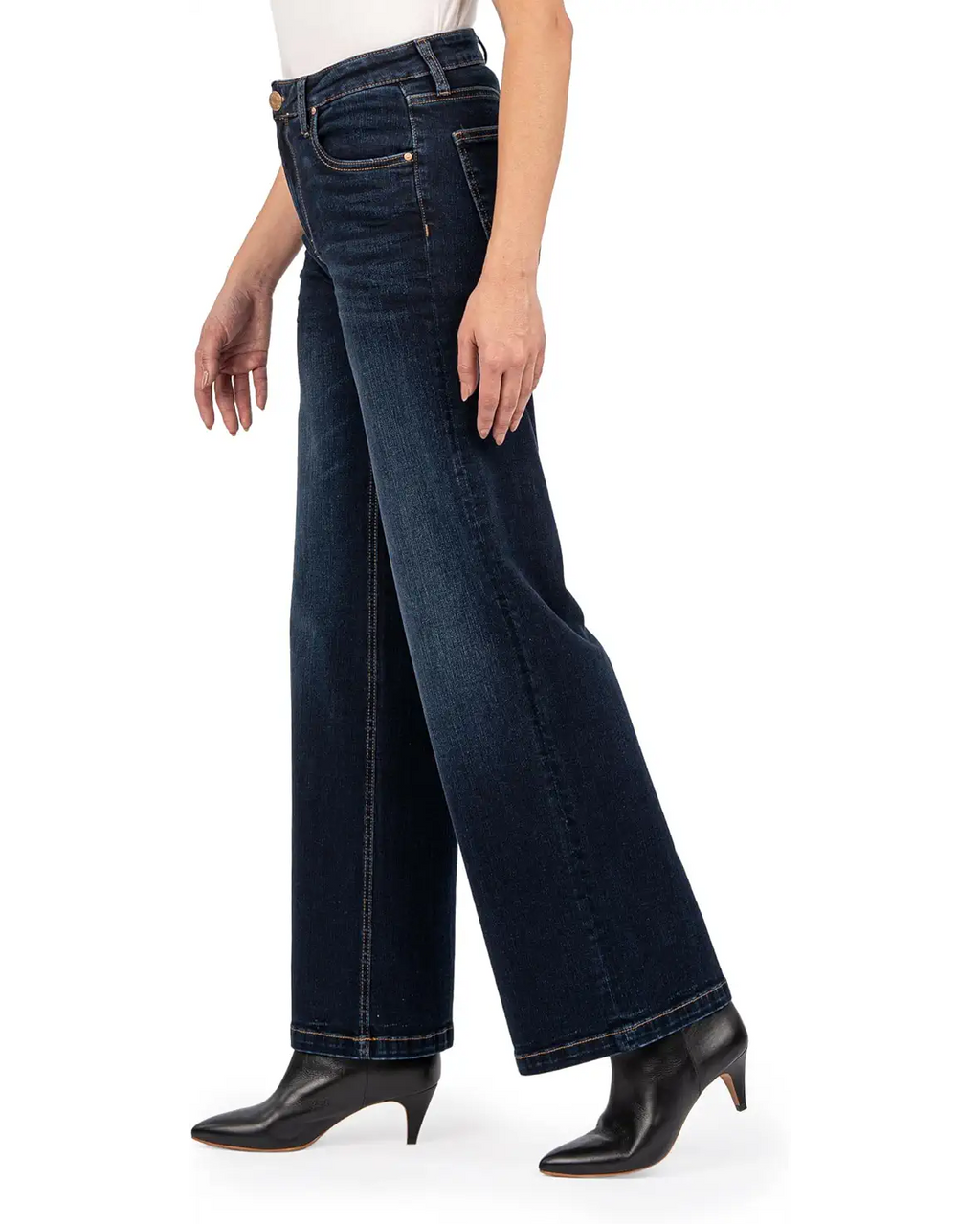 KUT FORTITUDE W/EURO HR JEAN WIDE LEG