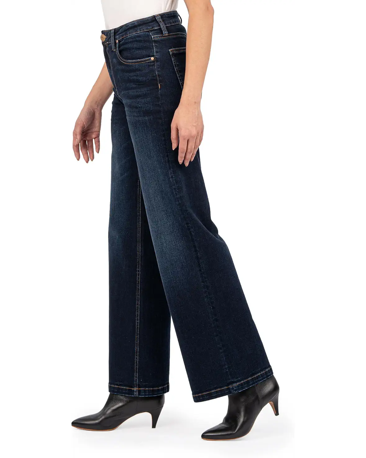 KUT FORTITUDE W/EURO HR JEAN WIDE LEG
