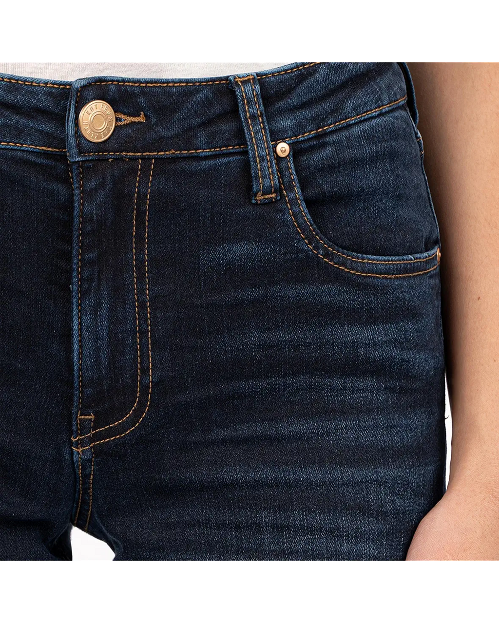 KUT FORTITUDE W/EURO HR JEAN WIDE LEG