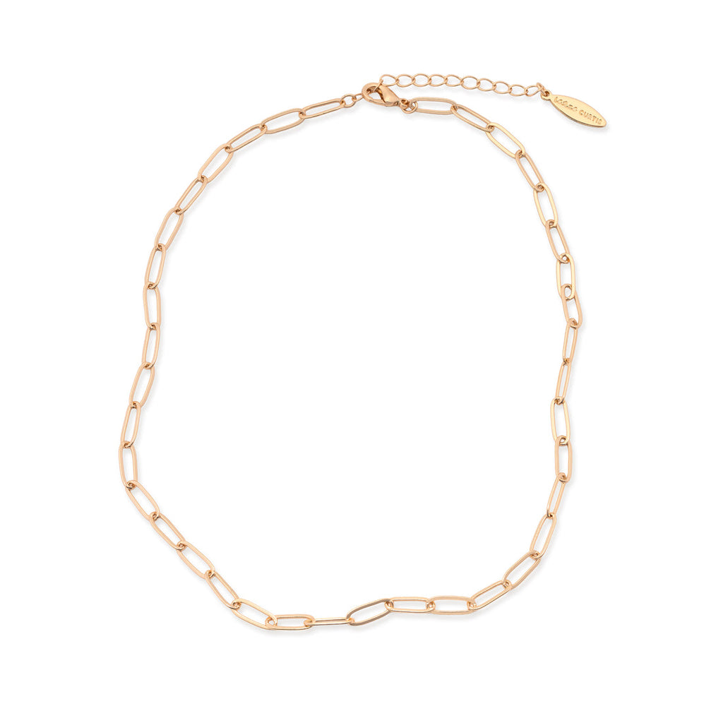 LeAnn Gold Paperclip Necklace