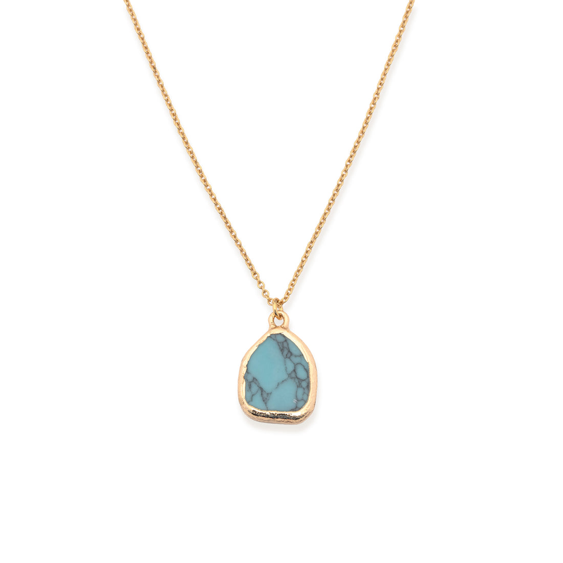 Piper Gold Necklace w/turquoise