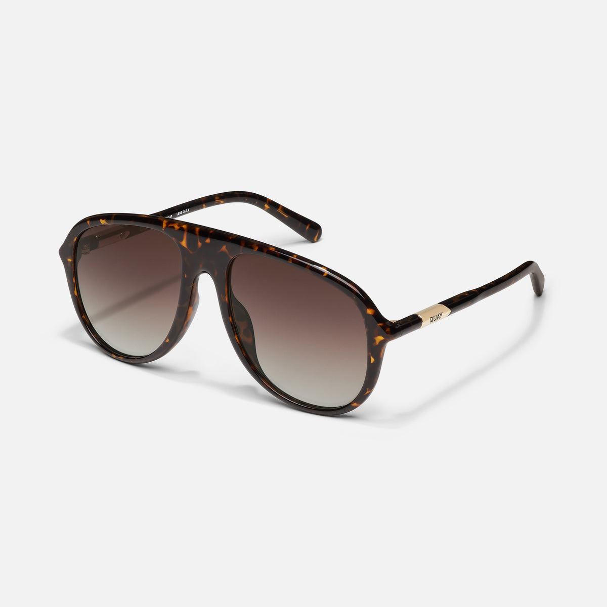 CHART TOPPER Dark Tort Frame / Brown Lens QUAY SUNGLASSES