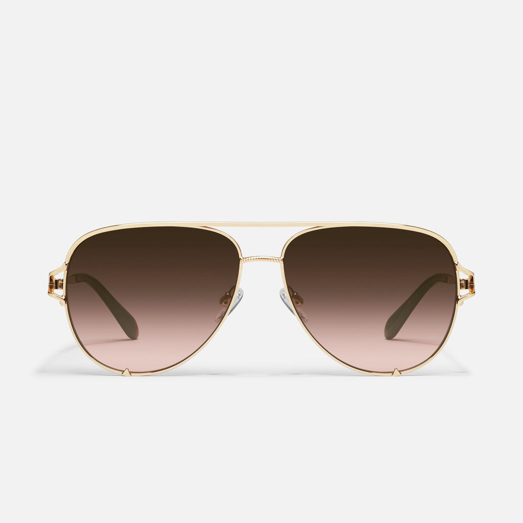 HIGH KEY TWIST Gold Frame / Brown Rose Lens
