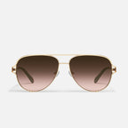 HIGH KEY TWIST Gold Frame / Brown Rose Lens