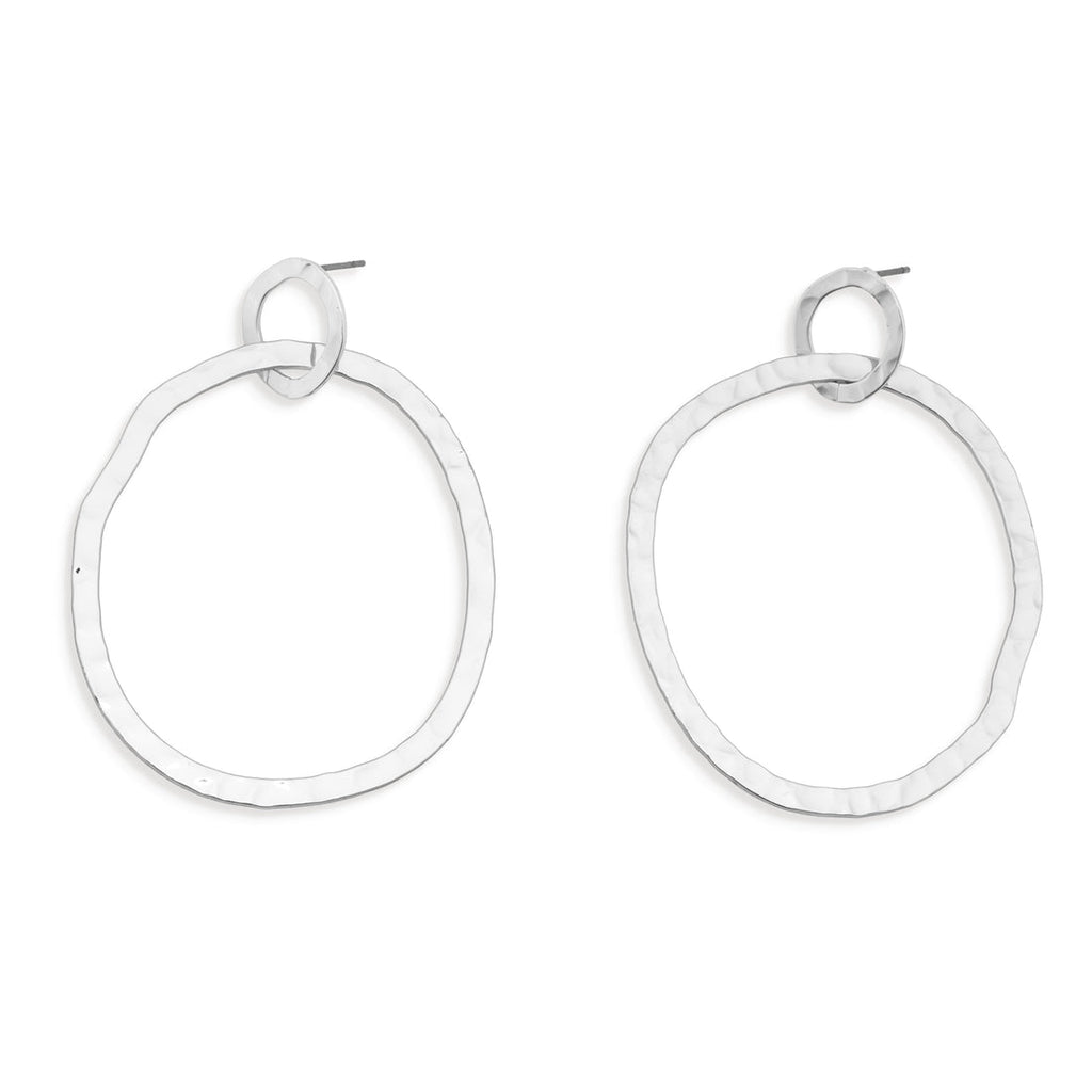 Rebecca Silver Hoop Earrings