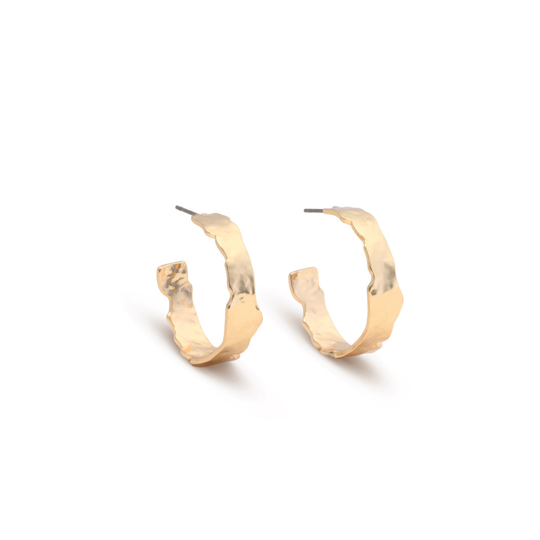 Wendolyn Gold Hammered Hoop