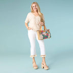 Lightweight Heavenly-Luxe Short Sleeve V-Neck Sweater: Oatmeal